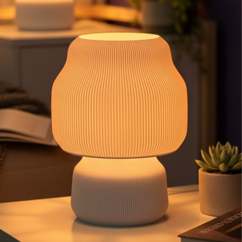 Abajur Lume Zen + Brinde (Lâmpada Retrô Amarela)