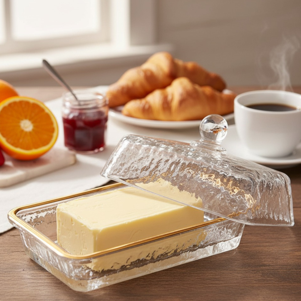 Manteigueira Eleganza Cristal