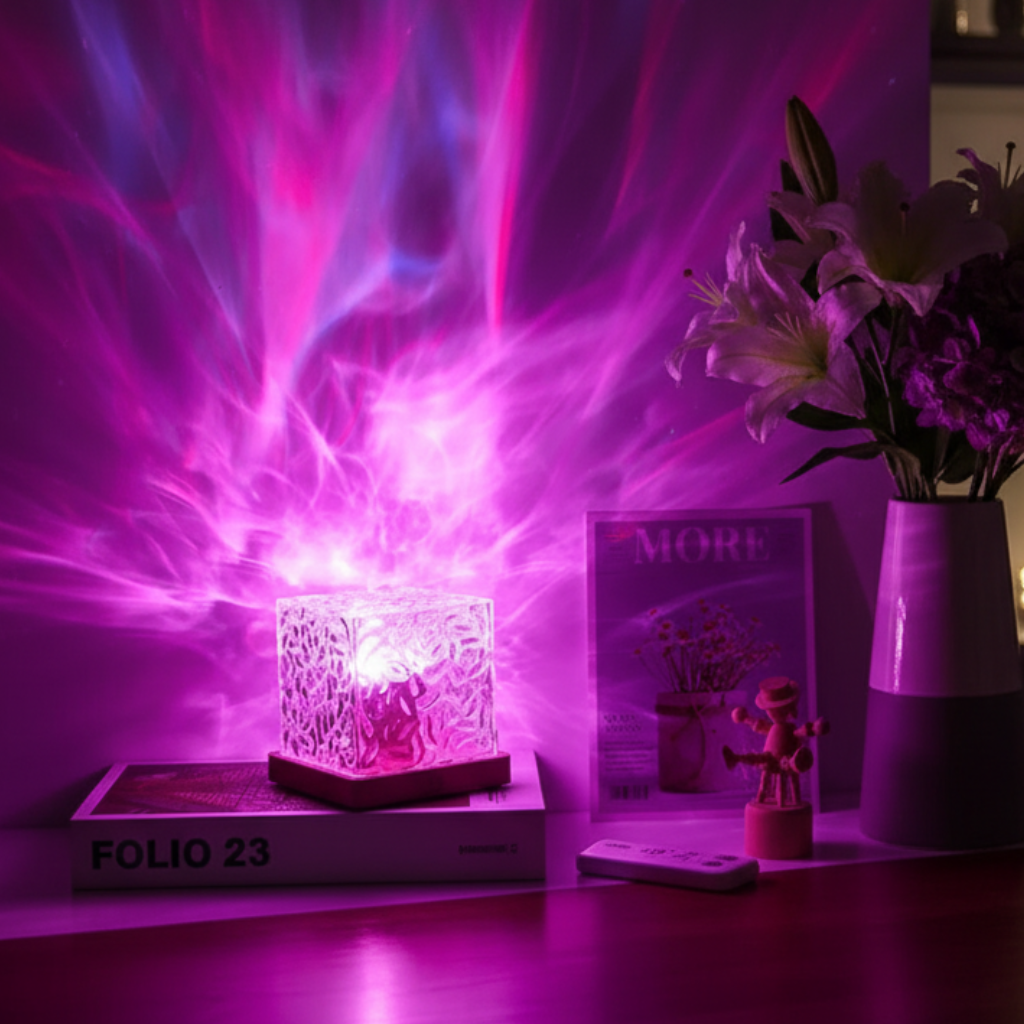 Projetor de Luz Night Cube - 16 Cores de Luz