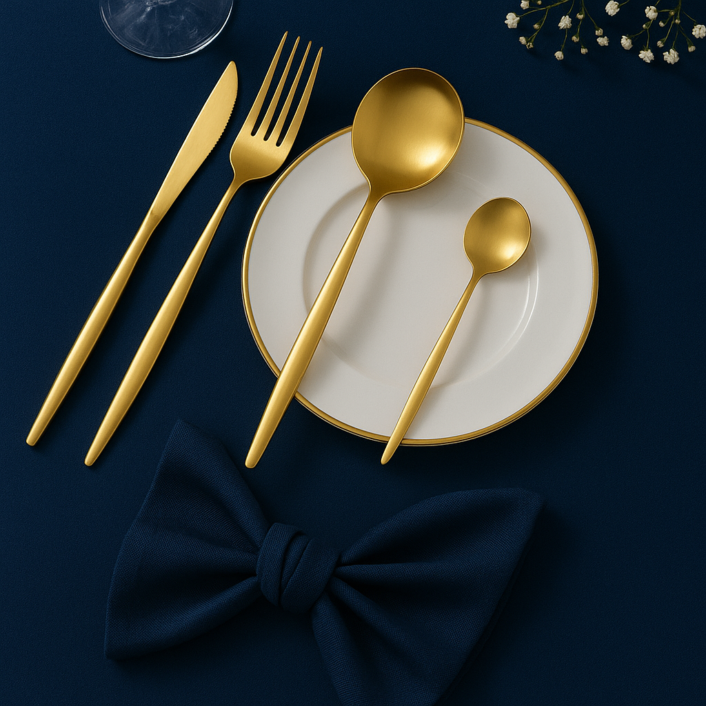 Conjunto de Talheres de Aço Inoxidável Vermont - 24 Peças