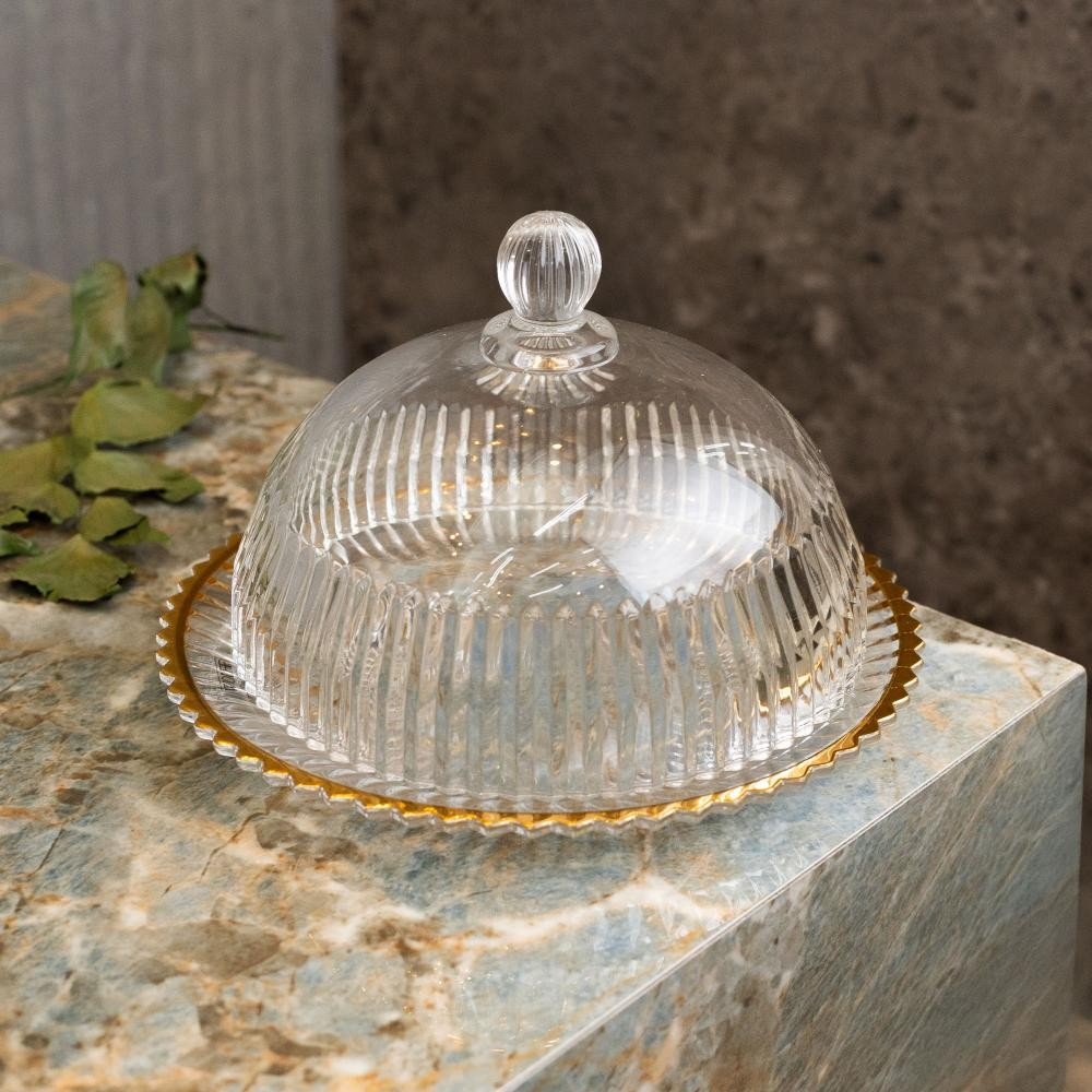 Queijeira Fio de Ouro de Cristal Imperatriz 20cm - Wolff