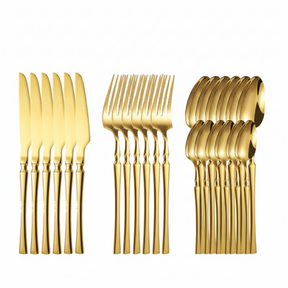 Conjunto de Talheres de Aço Inoxidável Veneza - 24 Peças