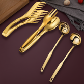 Conjunto de Utensílios para Servir Gold Life - 4 Peças