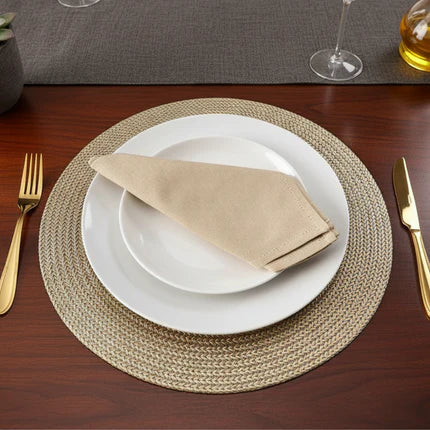 Jogo Americano Metalizado Deluxe para Mesa de Jantar - 4, 6 e 8 Peças