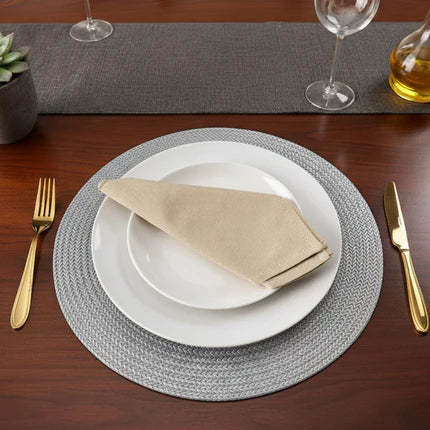 Jogo Americano Metalizado Deluxe para Mesa de Jantar - 4, 6 e 8 Peças