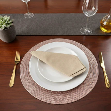 Jogo Americano Metalizado Deluxe para Mesa de Jantar - 4, 6 e 8 Peças