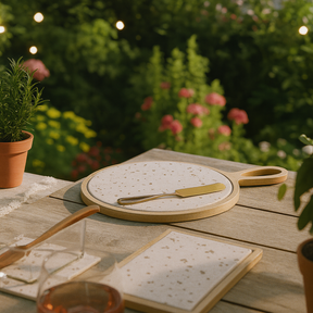 Tábua para Queijos e Outros Frios + Faca de Aço Inox Firenze Gourmet