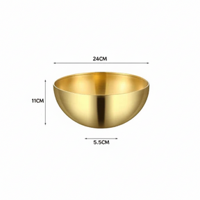 Tigela Dourada de Aço Inox Milano (24cm)