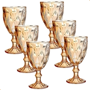 Jogo 6 Taças de Vidro para Água, Sucos e Vinhos Versalhes (330ml)