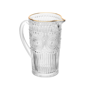 Jarra Wolff Mandala de Vidro com Fio de Ouro 1L