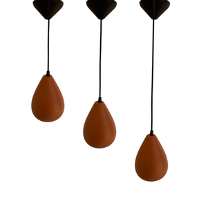 Kit 3 Pendentes Lustre Luminaria de Teto De Ceramica Lanterna Decorativo Cozinha Bar Sala Decoração Moderno Terracota